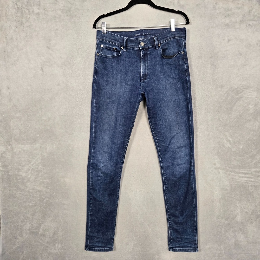 Mott Bow Jeans Skinny slim Oliver Mens 30x32 (fits 31x31) Dark Wash Stretch